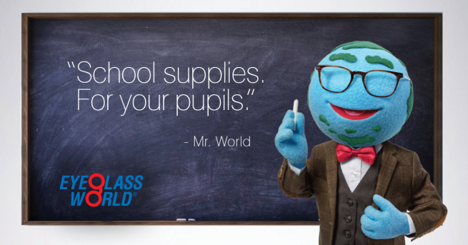 School supplies for your pupils Mr. World professor